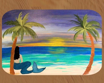 Brunette Mermaid Beach Comfort Foam Floor mat available in 3 sizes