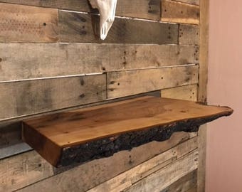 Maple Floating Live Edge shelf