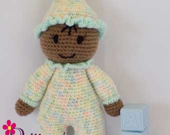 Baby Girl Doll Crochet Baby Girl Doll My First Doll Stuffed Cotton Candy Baby Girl Doll Plush Candy Baby Girl Doll Crochet Stuffy