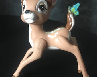 Vintage Disney Bambi Posable Figure Butterfly