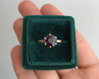 Vintage Garnet Solitaire Ring