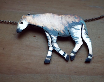 Sterling Silver Okapi Necklace