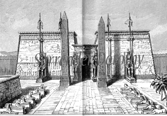 ancient egyptian architecture antique 1906 edwardian steel