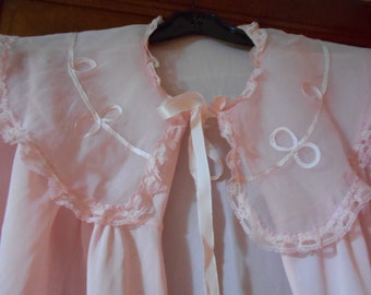 lovely pink silky womans bed jacket
