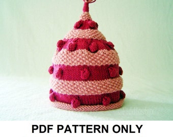 Knitting Pattern - the FIONA Pixie Hat (Newborn, Baby, Toddler, Child & Adult sizes incl'd)