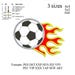 Soccer ball applique embroidery design, Soccer ball applique embroidery machine, embroidery pattern No 664 ... 3 sizes