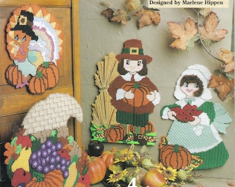 Thanksgiving Gifts ~ plastic canvas book ~ Needlecraft Shop ~ Rare ~ OOP
