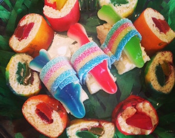 Candy Sushi gift party favor swedish fish, rice krispie treats