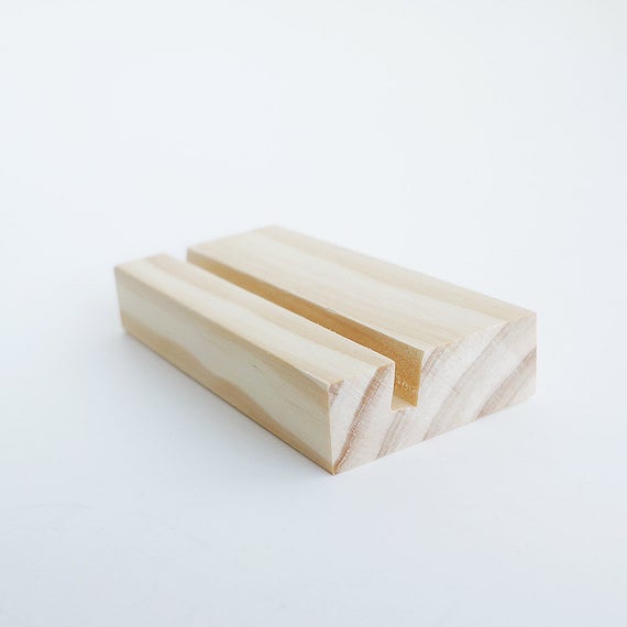 1 x Wood Block Stand Large for Cards Photos Prints