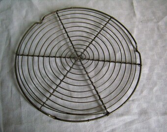 Cooling rack metal wire vintage French birdcage cake holder, grid wire cake rack, 8 "