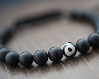Mens Shamballa Bracelet Mens Jewelry Mens Bracelet Amulet Bracelet Protection Bracelet Mala Bracelet Healing Bracelet Black Onyx Bracelet