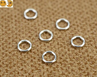 100 pcs 925 Sterling Silver Round closed Jump Rings Spacer Beads 4mm