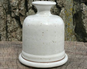 NEW Butter Dish, (FREE pottery GIFT with purchase) White Ceramic Handmade Butter Server