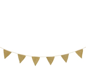Pennant Garland hand-knitted gold