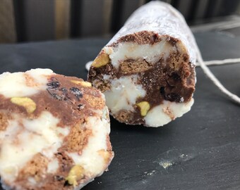 Marbled Chocolate Salami CookiesRecipe Pdf Jpg- Salame di Ciccolato, Edible Food Gift, Hostess Gift, Holiday Recipe, Dinner Party Recipe