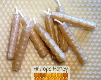 100% Natural pure beeswax birthday candles, lovingly handmade