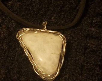 Rainbow moonstone pendant