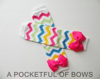 Rainbow Chevron Leg Warmers, Toddler Rainbow Leg Warmers, Baby Girl Leg Warmers