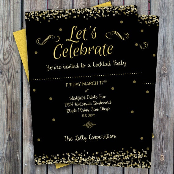 items similar to cocktail party invitation printable business dinner invitation