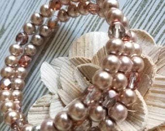 Memory Wire Bracelet, Coil Bracelet, Wrap Bracelet, Mocha/Smoke Bracelet, Bangle Bracelet, Cuff Bracelet