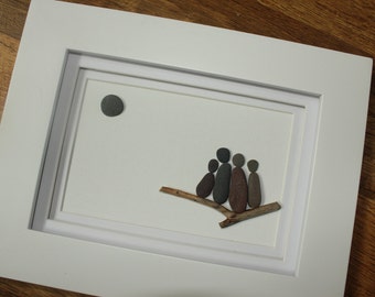 Custom Pebble art; Family