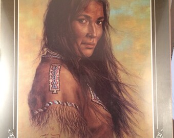 Vintage Bill Hampton Native American print
