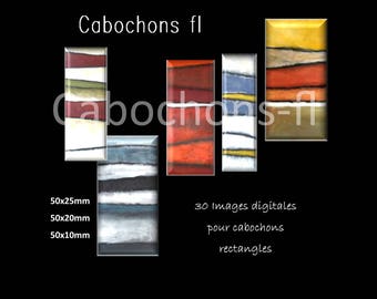 Digital images for rectangle cabochons abstract art