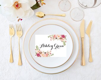 Printable Wedding Place Cards Succulent Escort Cards Boho Printable Wedding Place Cards Succulent Escort Cards Boho