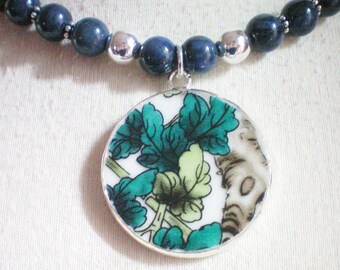 MING PORCELAIN ~ Sodalite Semi-Precious Stone Beaded Necklace