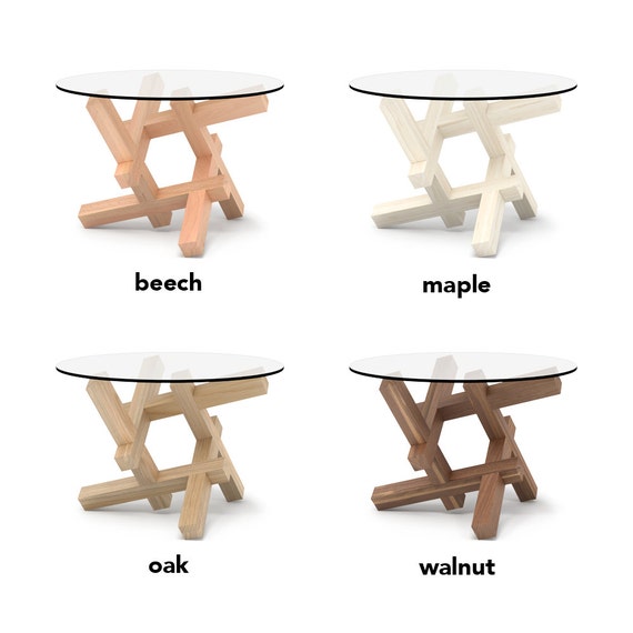 2x3 Round Wooden Coffee Table Puzzle Glass Like This Item