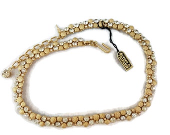 TRIFARI, Trifari Necklace, NOS, Trifari Jewelry, Gold Trifari Jewelry, Rhinestone Necklace, Necklaces, Jewels By Trifari, Gifts for Women