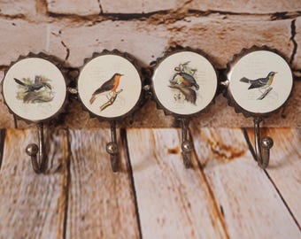Bird Bottle Top Door Hook Set