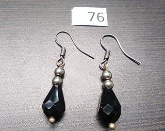 Dark Blue Raindrop Earrings