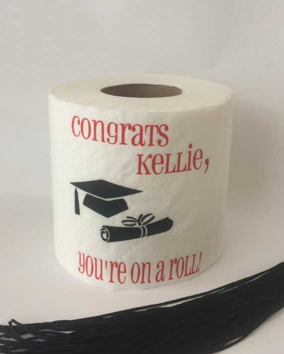 Personalized Toilet Paper Graduation Gift Gifts for Him or Personalized Toilet Paper Graduation Gift Gifts for Him or