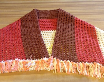 Lightweight All-Cotton Shawl in Desert Tones Fiesta! FREE SHIPPING