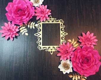 Paper Flower Backdrop Set of 8