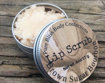 Lip Scrub, Brown Sugar Bourbon, Bourbon Gift, Whiskey Gift, Party Favor, Bachelor Favor, Bachelorette Favor, 21st Birthday, Wedding Favor