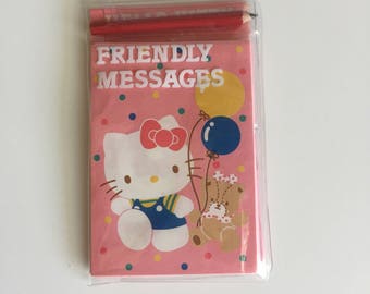 Vintage SANRIO - HELLO KITTY Friendly Messages Mini Stationery Set