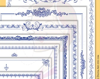 blue gift certificate border