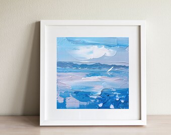 Ocean Painting Oil Painting Sailing Painting Small Painting Nautical Artwork Wave Painting Sea Painting Beach Home Decor Dad Gift for Men