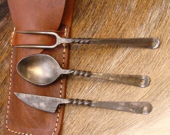 Medieval cutlery set, handgeschmiedetWMK56 #