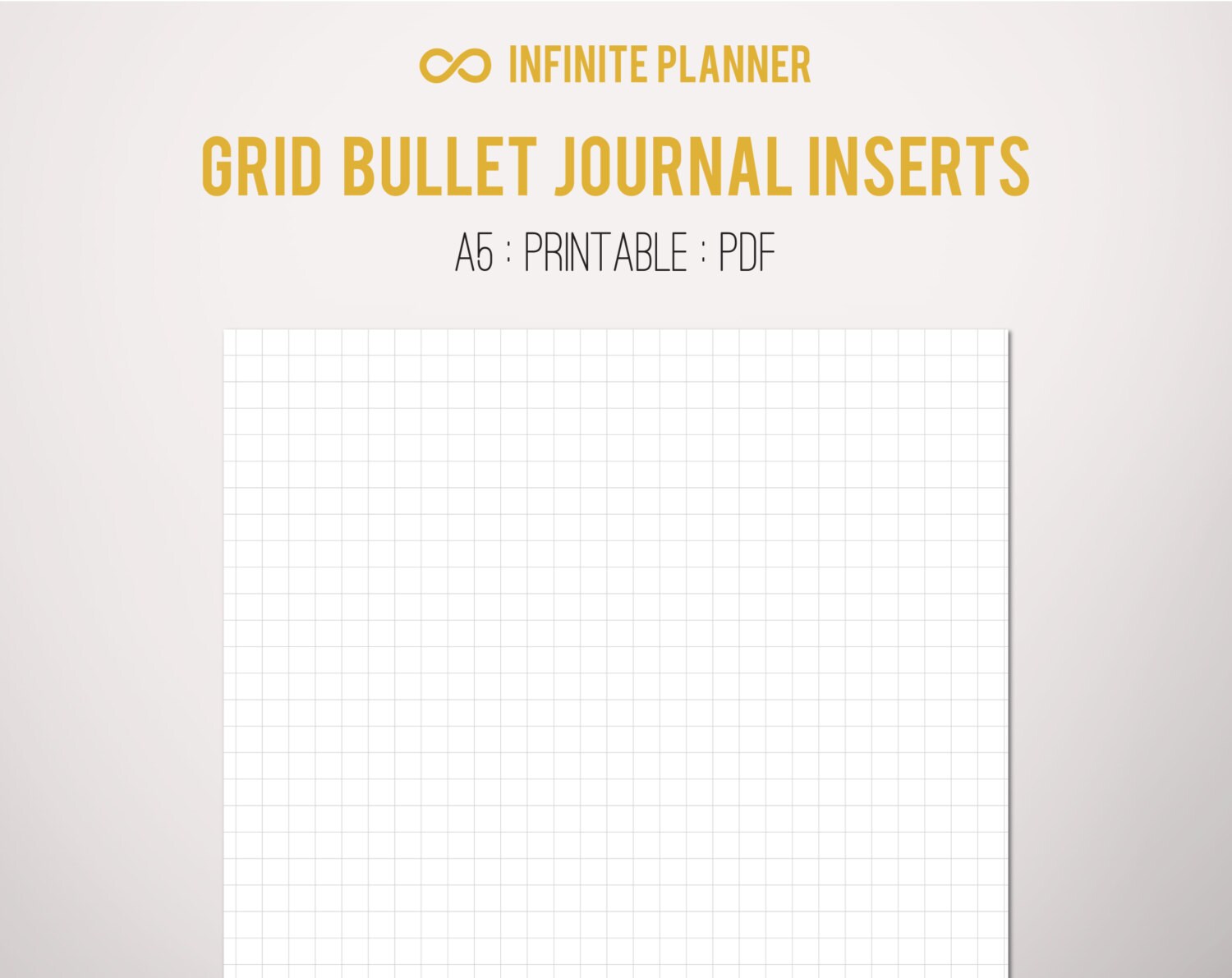 a5 square grid page bullet journal printable