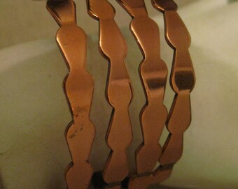 Signed RENOIR Copper Wide Cuff Bracelet