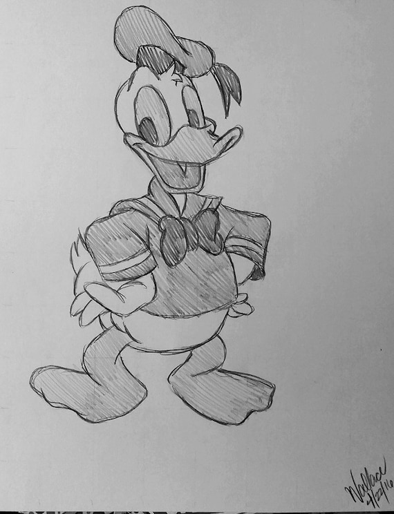 Disney's Donald Duck Sketch Drawing