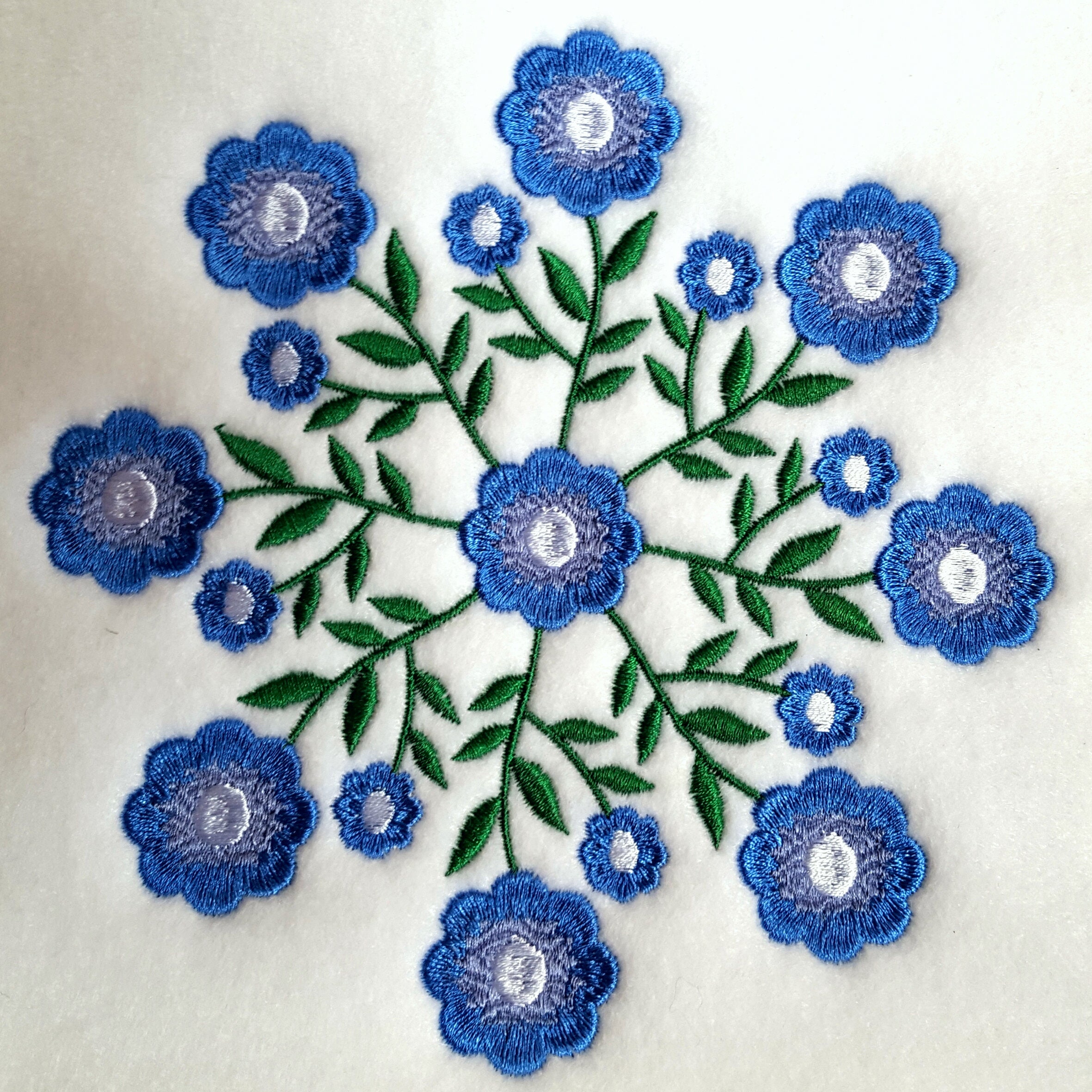 Machine Embroidery Design Circle of Flowers Design 02