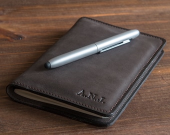 Leather field notes wallet Personalized field notes cover personalized leather journal cover notebook cover pocket journal cover moleskine.