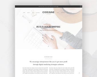 Feminine Wordpress Theme for Female Entrepreneurs | Genesis Child Theme | eCommerce | Portfolio - Corinne
