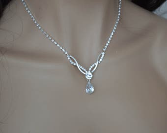 Regalia,Rhinestone Jewelry Set, Crystal Wedding Necklace Set, bridal jewelry set, wedding jewelry set, bridesmaid jewelry set.