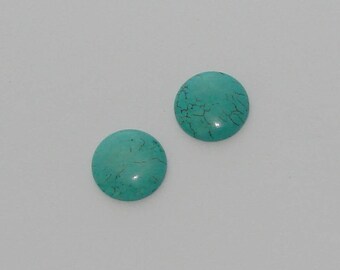 1 round cabochon gemstone turquoise diameter 25mm