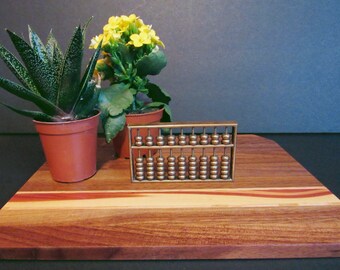 Vintage Mini Brass Abacus, Collectible Brass Figurine